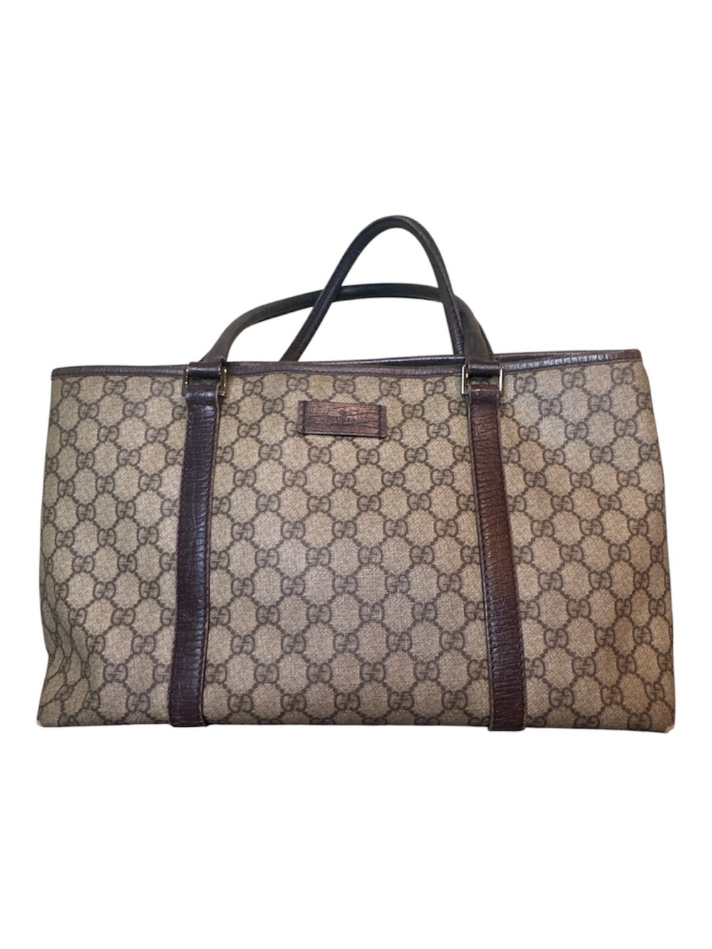 Gucci GG Joy Tote Bag in Beige & Brown
